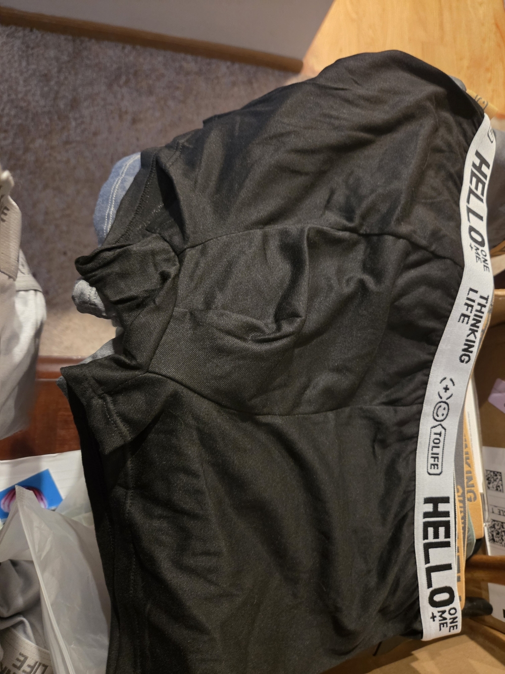 Men's Black Jacket with Hello Trim